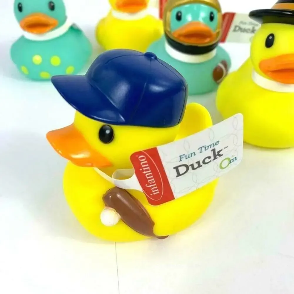 Pack 5 Infantino Fun Time Duck Bath Toys Age 0m+ Great for to Gift New with Tags